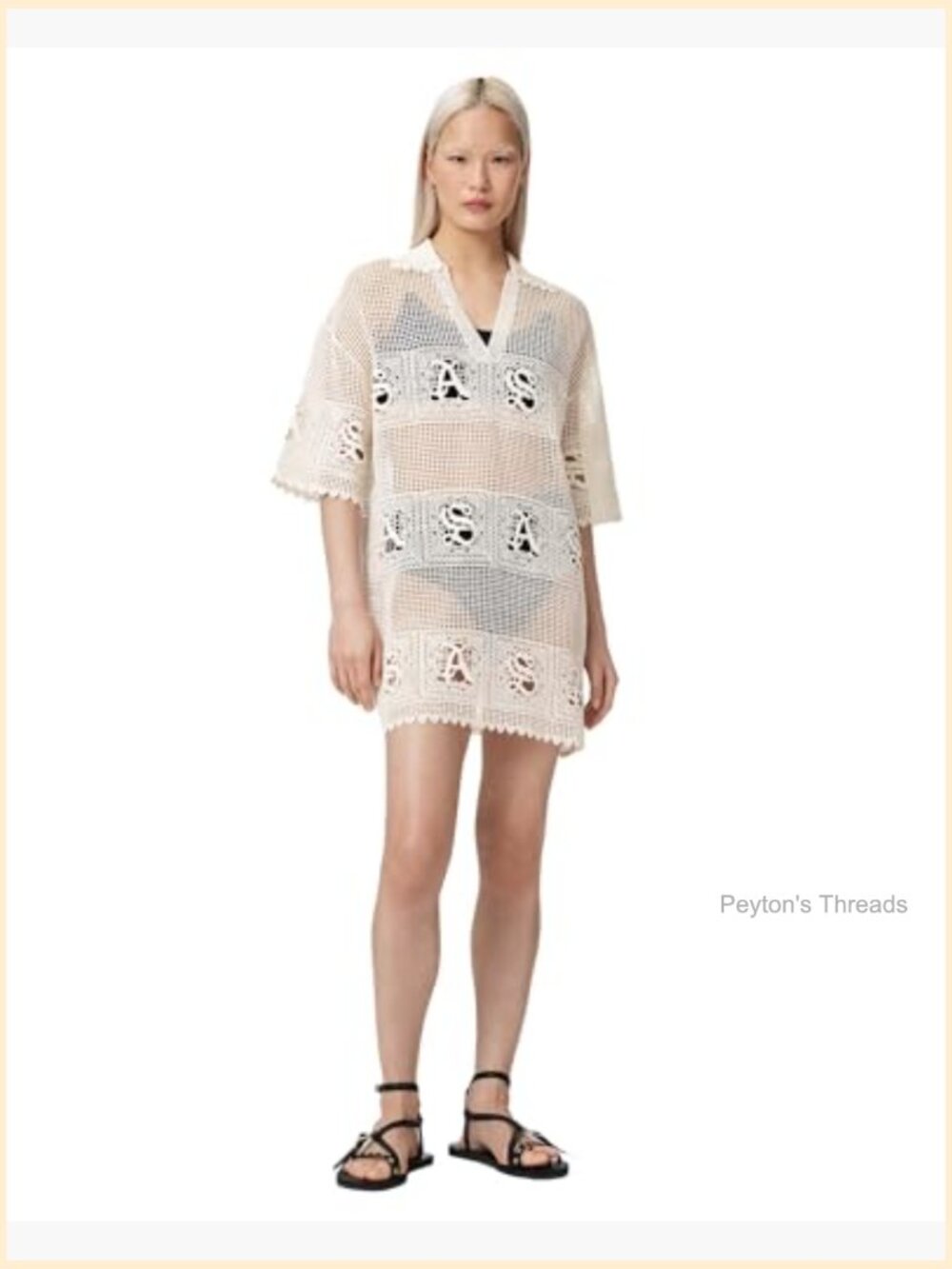 Premium Cotton Sheath Mini Dress with Collar Neck - Picture 5 of 6